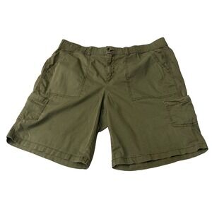 Sonoma Goods For Life Olive Green Utility Cargo Shorts Women's Plus Size 16W